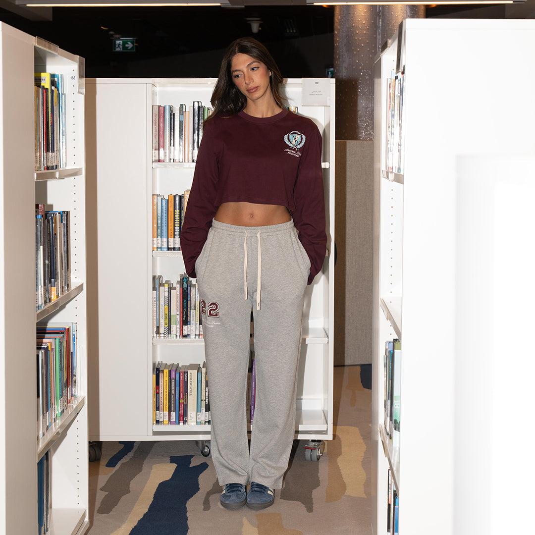 بنطال رياضي مستقيم الساق مناسب للجامعة