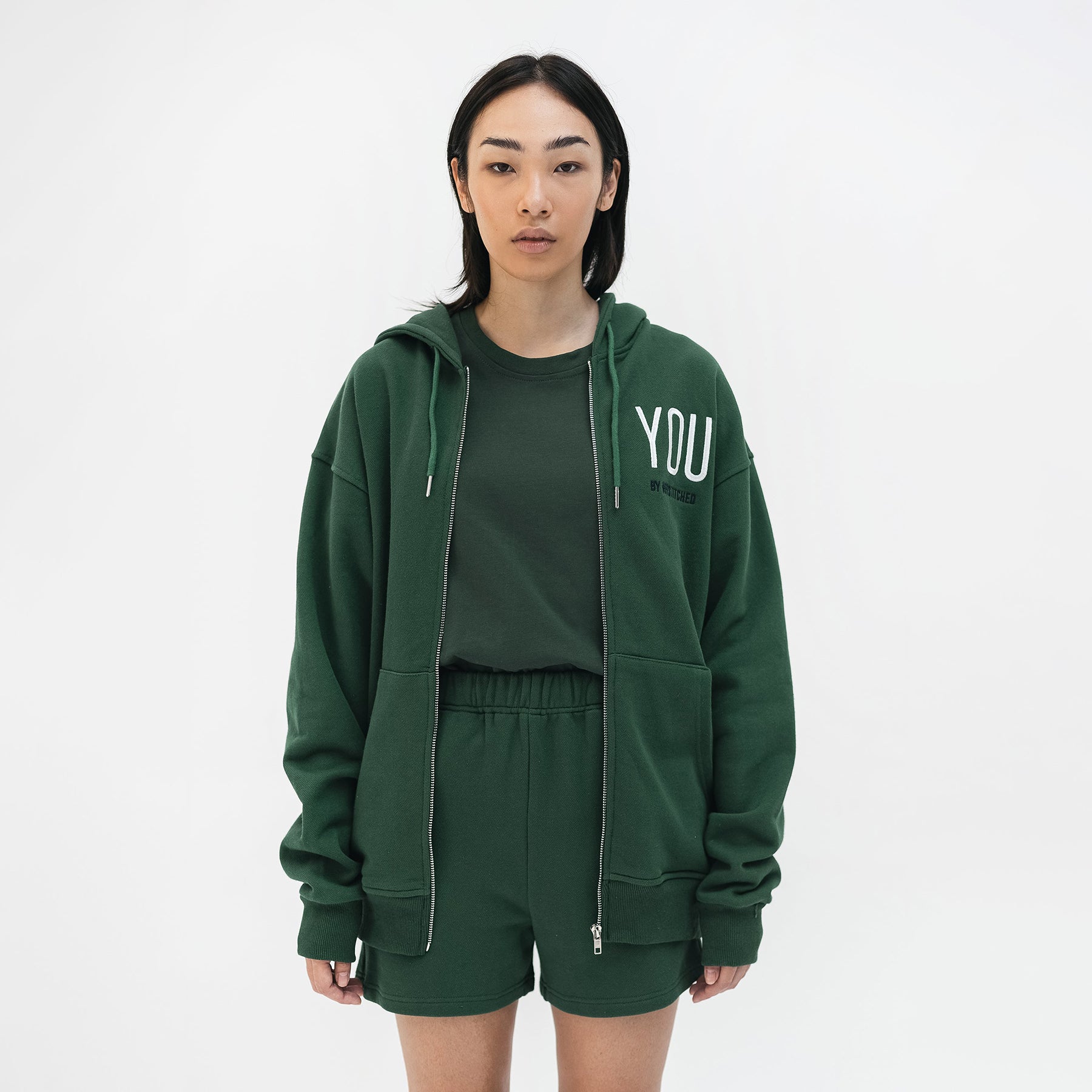 YOU Oversized Zip-Up Hoodie