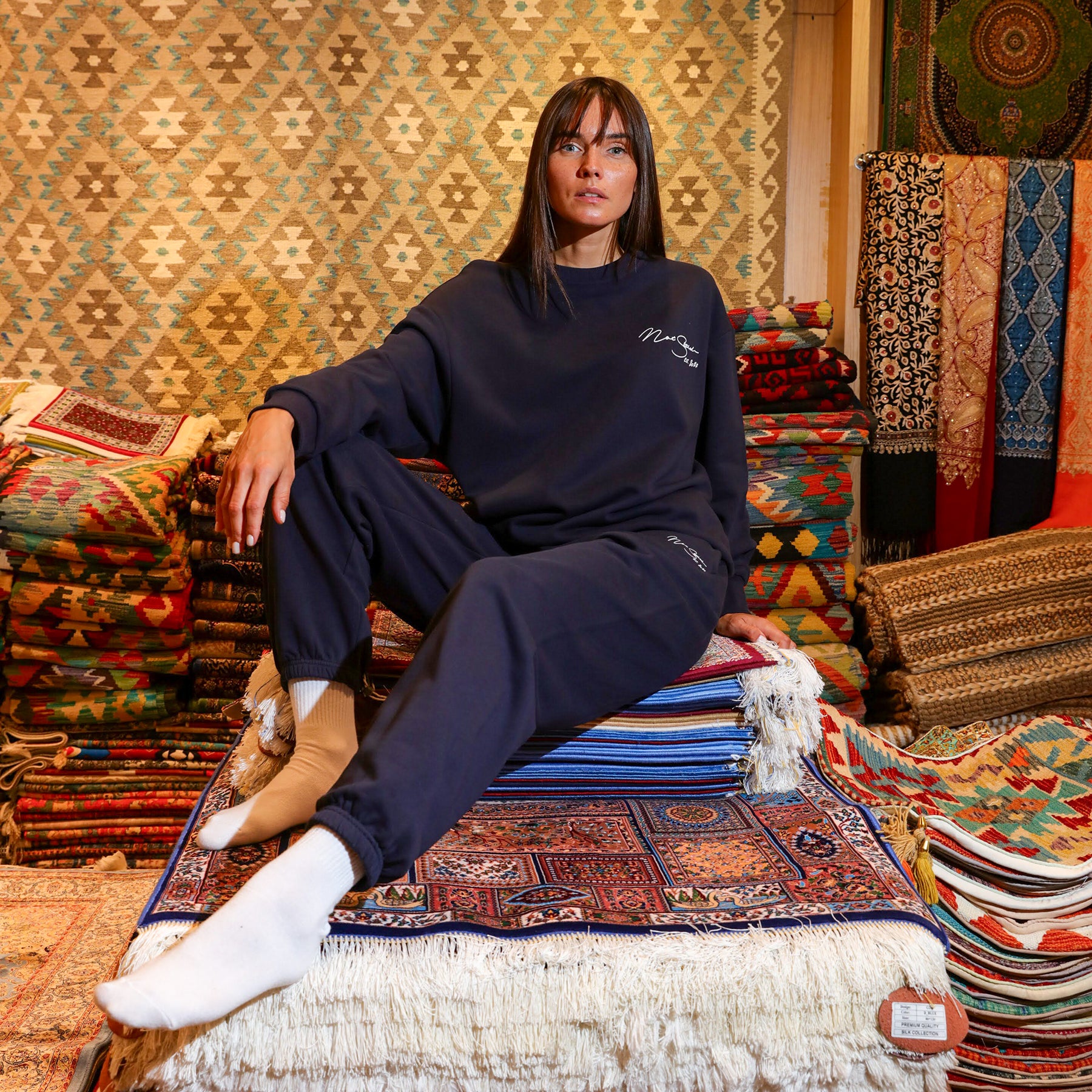 Notstitched Draped Sweatshirt