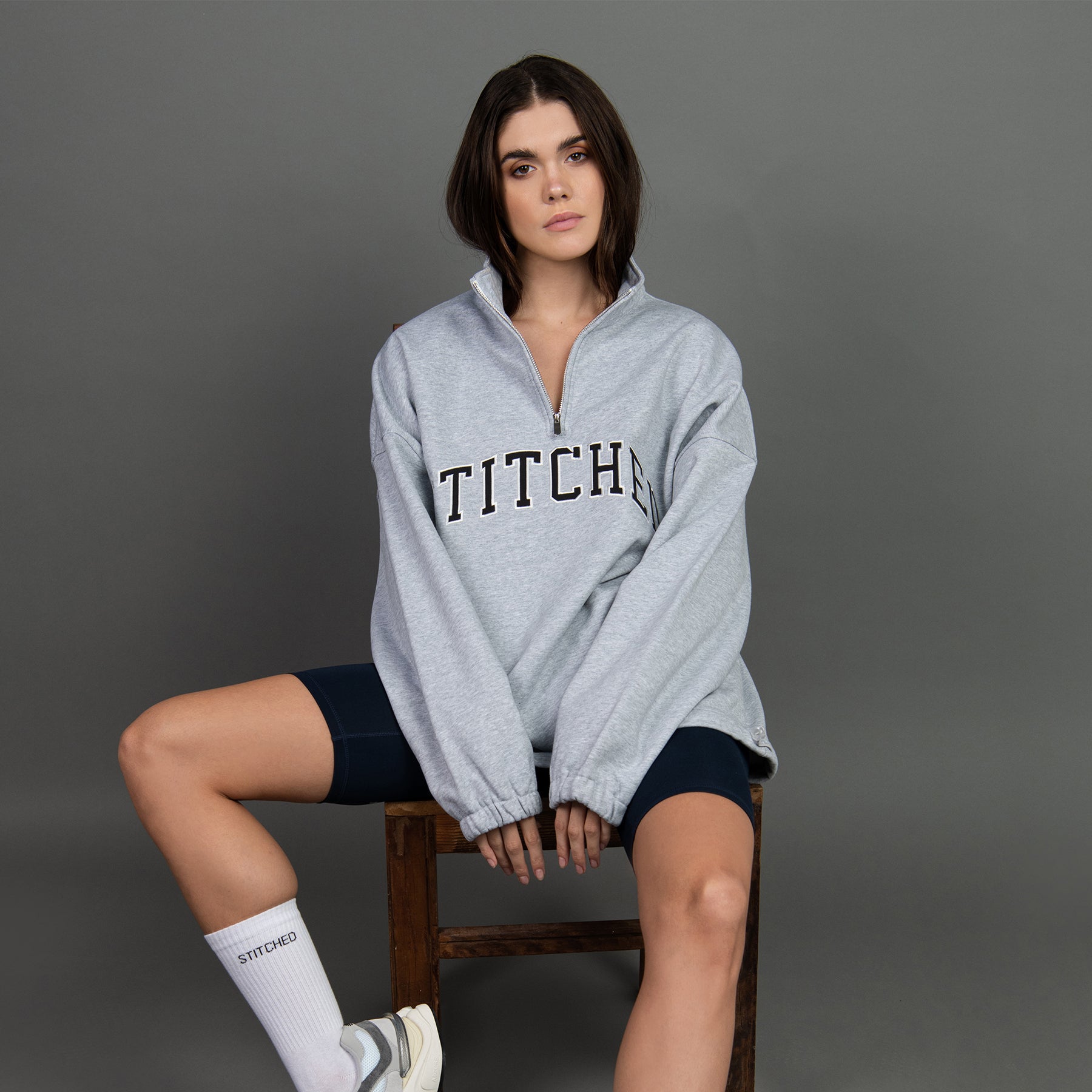 Stitched Turtleneck Sweater