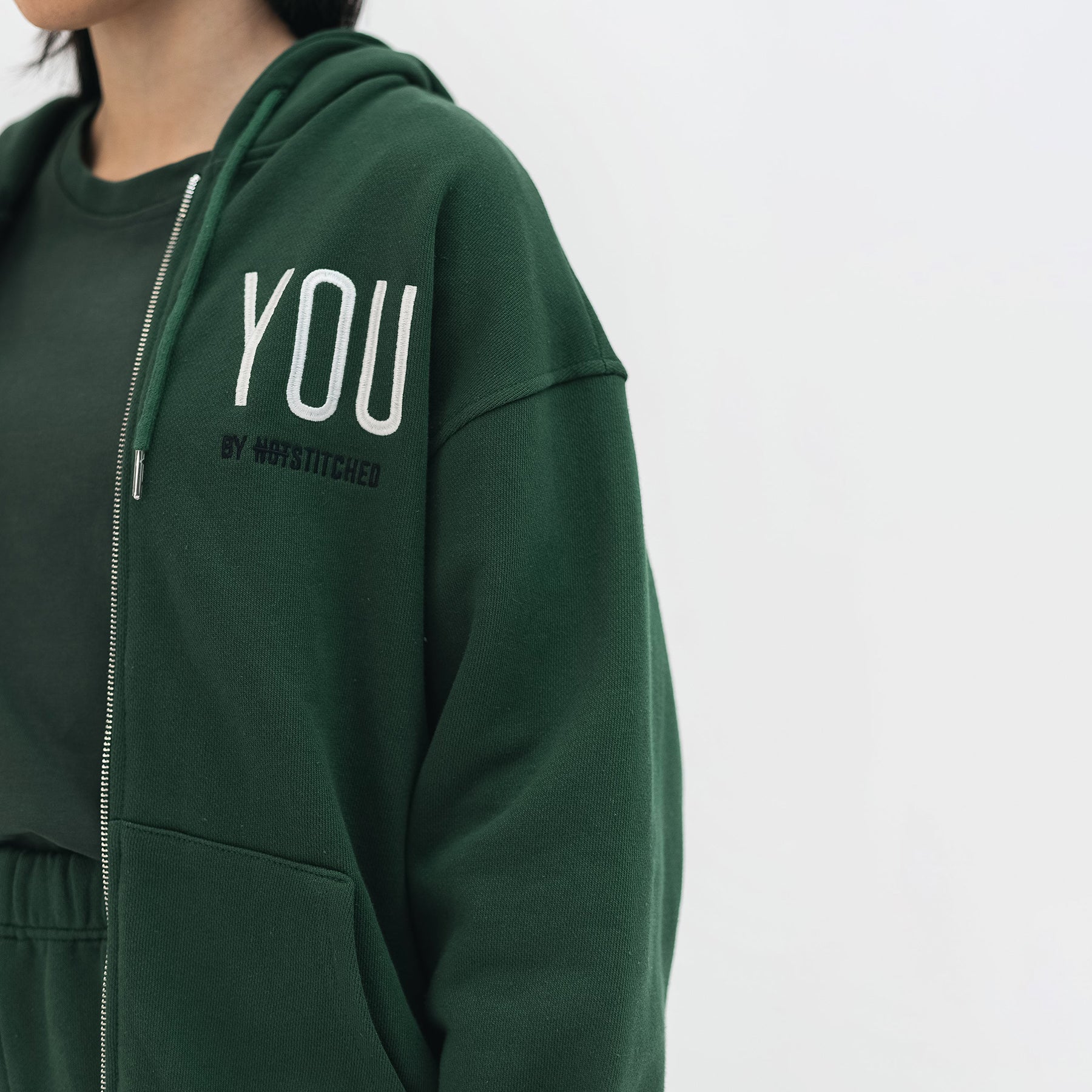 YOU Oversized Zip-Up Hoodie