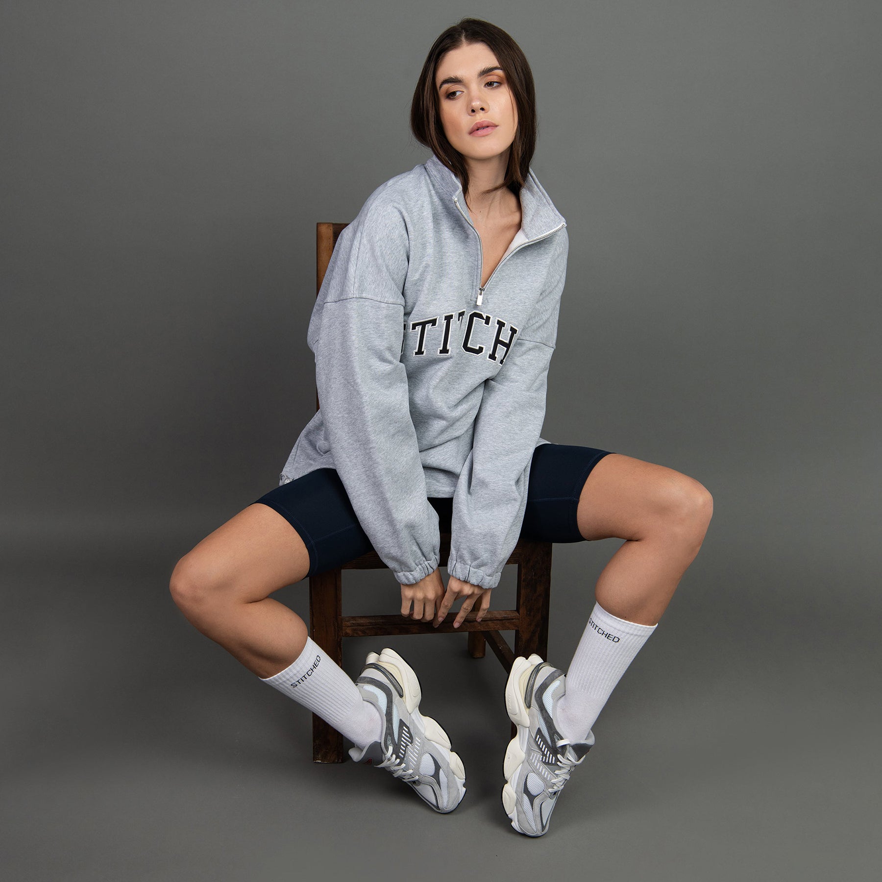 Stitched Turtleneck Sweater