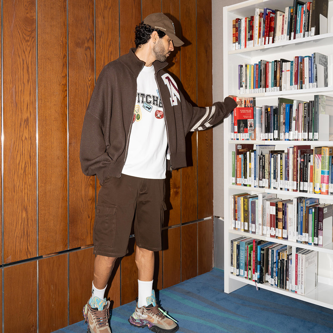 سترة صوفية محبوكة بسحاب من كوليدج